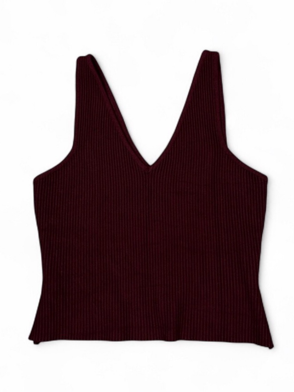 House of Harlow 1960 Ribbed Knit Tank Top Burgundy Size M